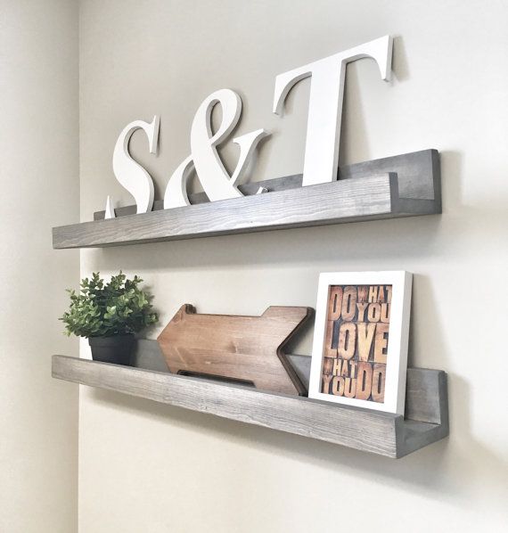 Set of 2 Wood Wall Floating Shelves for Gallery Wall - Etsy