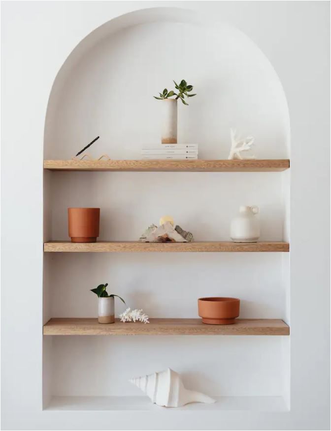 Wood Trimmed Wall Niches